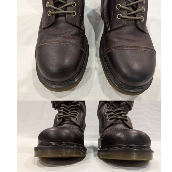 Dr. Martens Brock Lace Up Double Buckle Zip Utility Combat Unisex Boots 9M/10L - Picture 12 of 16